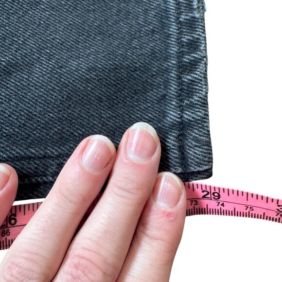 NEW AGOLDE 90s Mid Rise Loose Fit Jean Smokestack Distressed Black - Picture 12 of 12